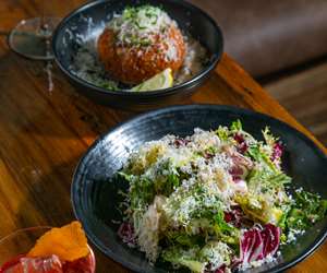 Salad and Arancini